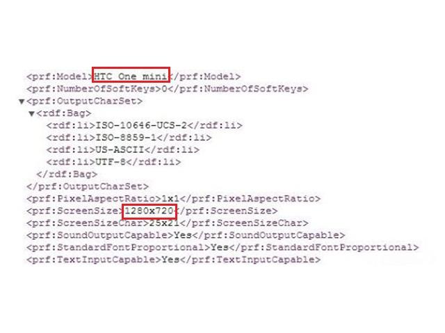 User-Agent-Profile-HTC-One-Mini-720P螢幕