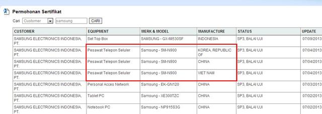 SAMSUNG-SM-N900-印尼-入網-認證截圖