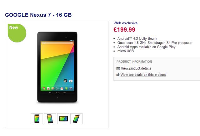 Google-Nexus-二代-16GB-英國-Currys-預購-售價