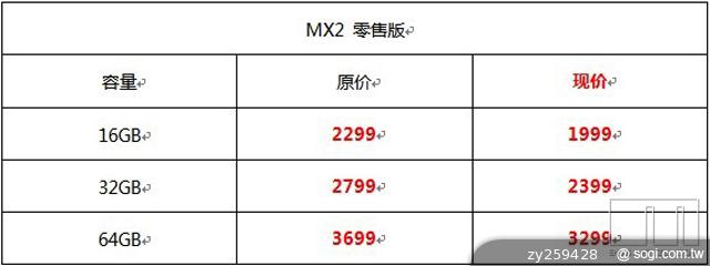 MEIZU-MX-II-降價-魅族官方-16GB-32GB-64GB