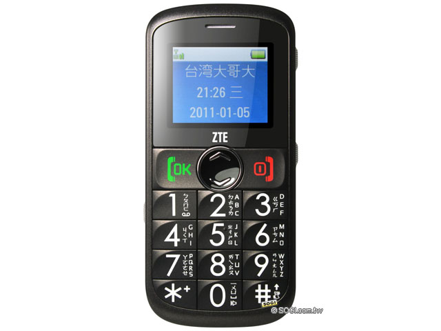 3G彩色螢幕的 ZTE T203