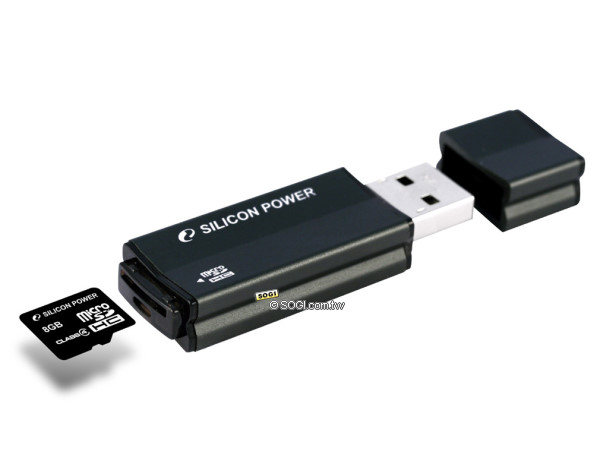 廣穎電通Ultima 155隨身碟擁有microSDHC讀卡機功能