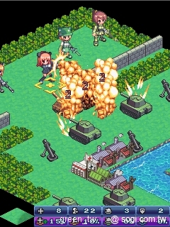 2.5D戰鬥場面，地圖兵器全面轟炸!