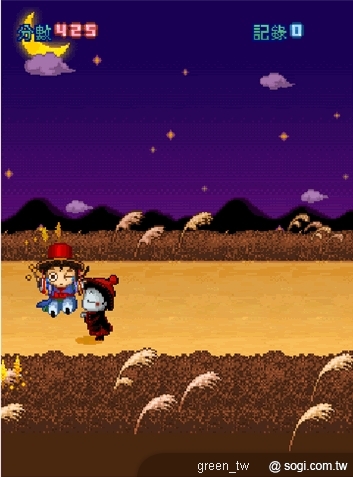 手機上方向鍵和數字鍵5就能玩了。玩家要在關卡中取得足夠的”氣”方可進入下一關,6個角色中,有4個隱藏角色要靠玩家們的智慧解開喔!