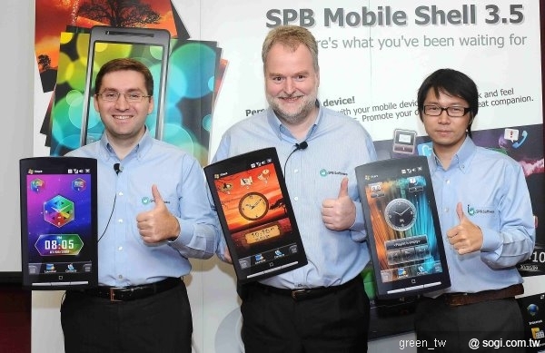 【圖一】SPB Software公司首次在台推出SPB Mobile Shell 3.5最新智慧型手機操作介面軟體，全面支援Windows Mobile 6.5手機平台，提供絕佳「個人化介面」與「客製化功能」