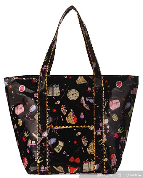 潮流時尚包(黑色金邊)