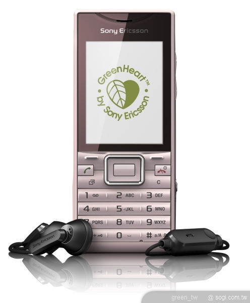 Sony Ericsson Elm GreenHeart™ 直立式手機 預計將於2010年第一季推出金屬黑及珍珠玫瑰等兩種顏色