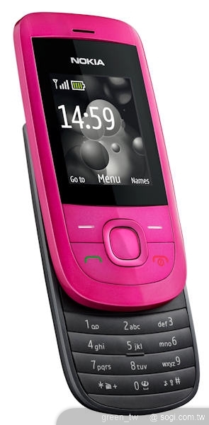 Nokia 2220 slide擁有可愛亮麗的霧面拋光設計，採用S40 作業系統，並可自訂個人喜歡的顏色主題，隨時展現自我的創意風格。內建Opera mini瀏覽器以及Facebook社群網站書籤，支援Ovi mail以及POP3郵件收取服務