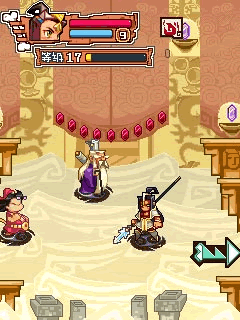 《瘋神榜》Java遊戲介紹,本遊戲由MoJa主題樂園代理發行。改編自封神榜的Kuso橫向動作冒險遊戲
