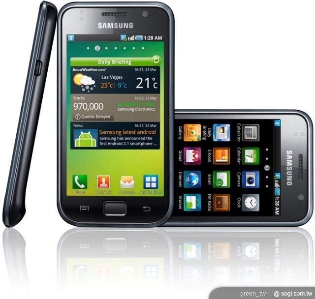 Galaxy S搭載Android作業系統，配備4吋Super AMOLED螢幕與1 GHz應用程式處理器，支援HD高畫質影片播放，以及強大的手機實境應用程式(Layar Reality Browser)與進階LBS定位服務。