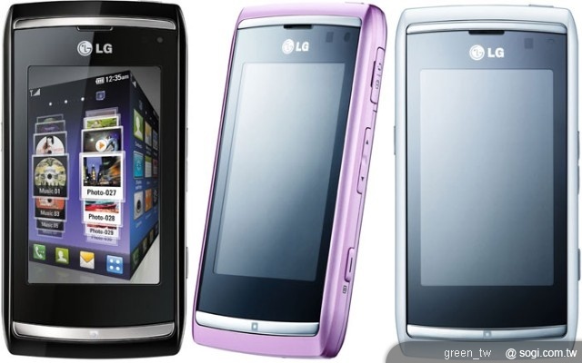 LG Viewty Smart GC900 建議售價 NTD 9,900，三色選擇（白色、銀黑色、粉紅色）