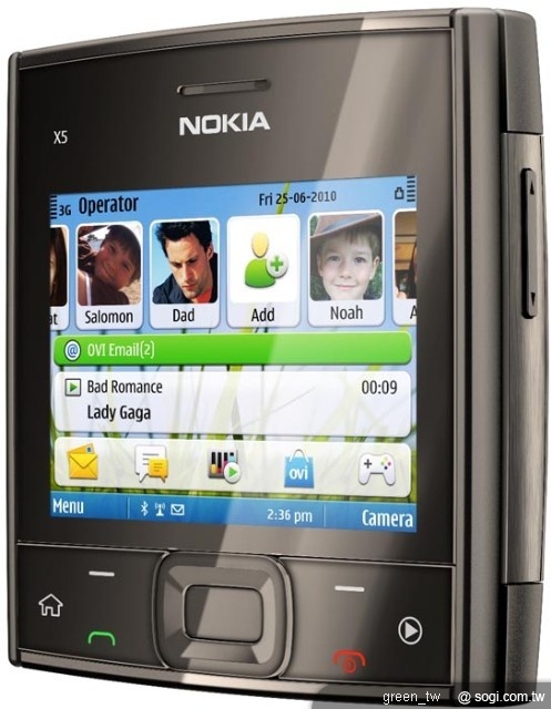 Nokia X5 更擁有優質的音樂體驗與擴音效果