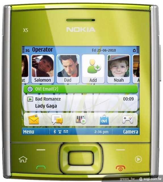 Nokia X5 獨到的方正滑蓋設計 成為年輕人眼中最完美的手機