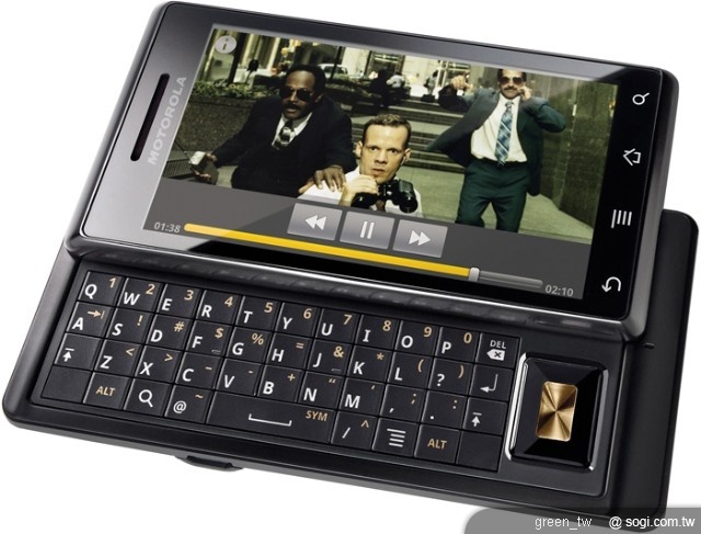 MOTOROLA Milestone 超高解析度 (854 X 480), 可多點觸控及縮放