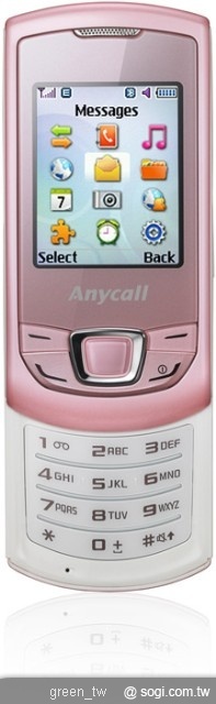 Samsung Monte Slider E2550，支援最高 8GB 的 microSD 擴充，超強 MP3 功能，打造個人獨享音樂庫，11 種音場選擇