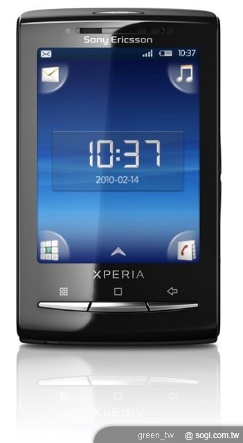 Sony Ericsson 的 Xperia X10 mini採用 Android 平台且觸控螢幕僅 2.55 吋，輕巧纖薄的設計加上色彩繽紛的可換式彩殼
