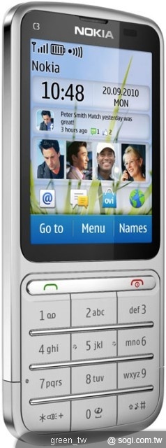 Nokia C3 Series 40手機價格合理 設計經典 採用不銹鋼金屬機身