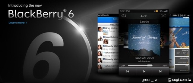 全新 BlackBerry 6 作業系統