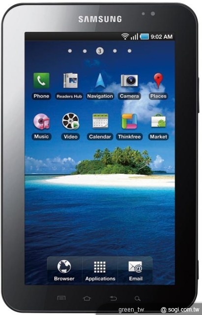 台灣大哥大展區 Samsung Galaxy 平板電腦 只要 4,990 元就能帶回家