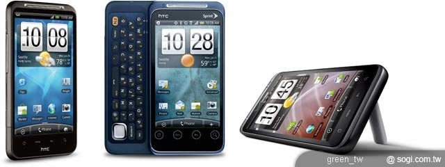 HTC EVO Shift 4G,HTC ThunderBolt 和 HTC Inspire 4G 讓 4G 速度與威力橫掃美國