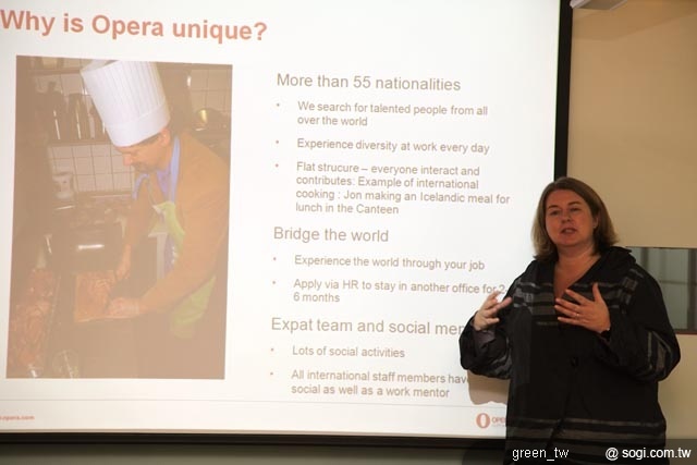 Opera 軟體公司全球人力資源執行總裁 Tove Selnes 