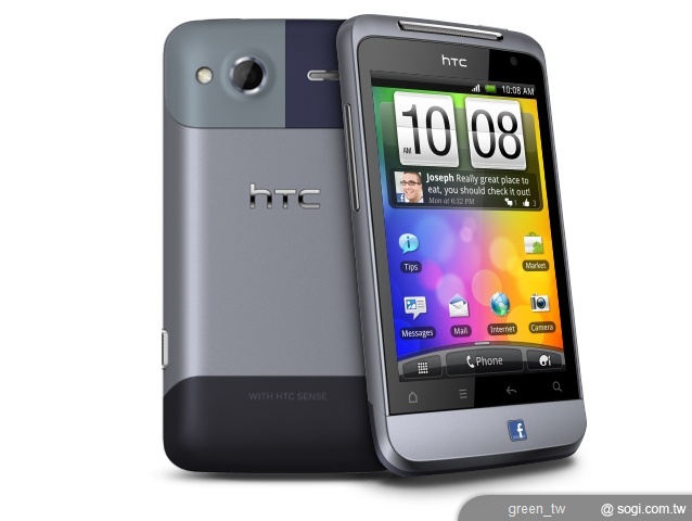 HTC Salsa 3.4 吋（解析度為 480 x 320）觸控螢幕