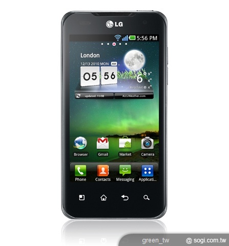 LG Optimus 2X 搭載的雙核心 1GHz NVIDIA Tegra 2 系統晶片