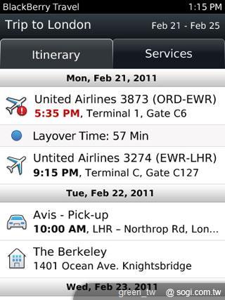 BlackBerry Travel 旅遊指南