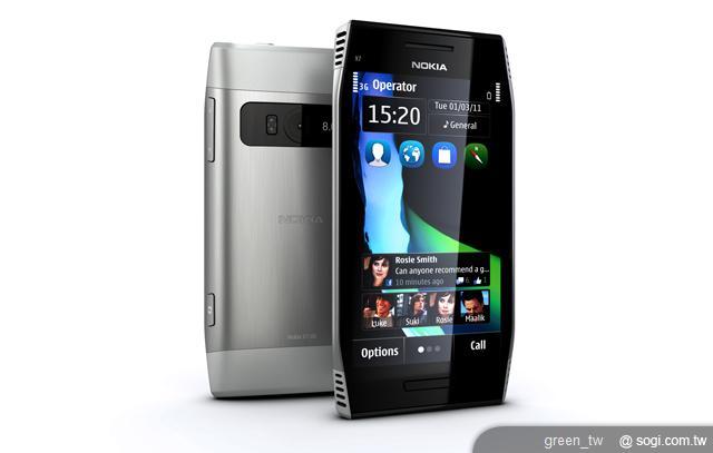 Nokia X7 採800萬畫素相機鏡頭